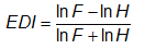 extremal dependence index equation