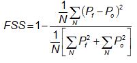 Equation for fractions skill score