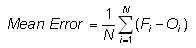 Equation for mean error