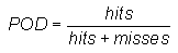 Equation for probability of detection