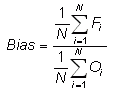 multiplicative bias equation